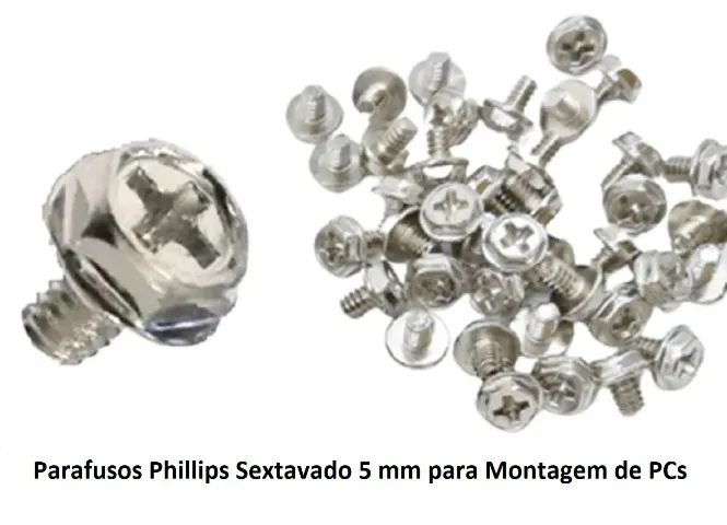 Kit 30 Parafusos Phillips Sextavados 5 mm para PCs em Geral - Foto 2