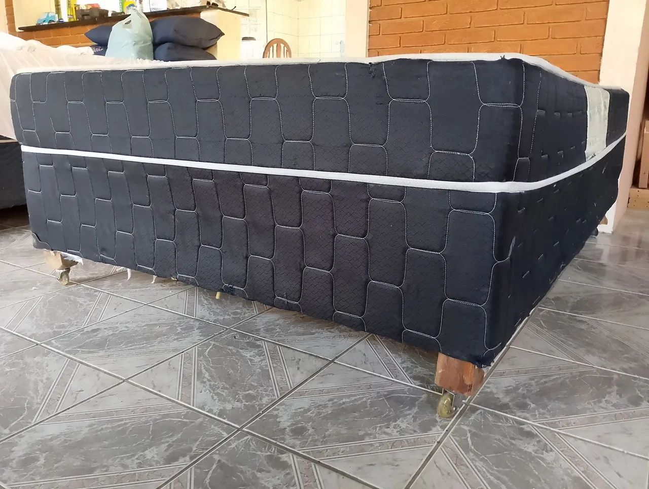 Cama Casal + Colchão de Molas 19cm #ENTREGAMOS - Foto 4