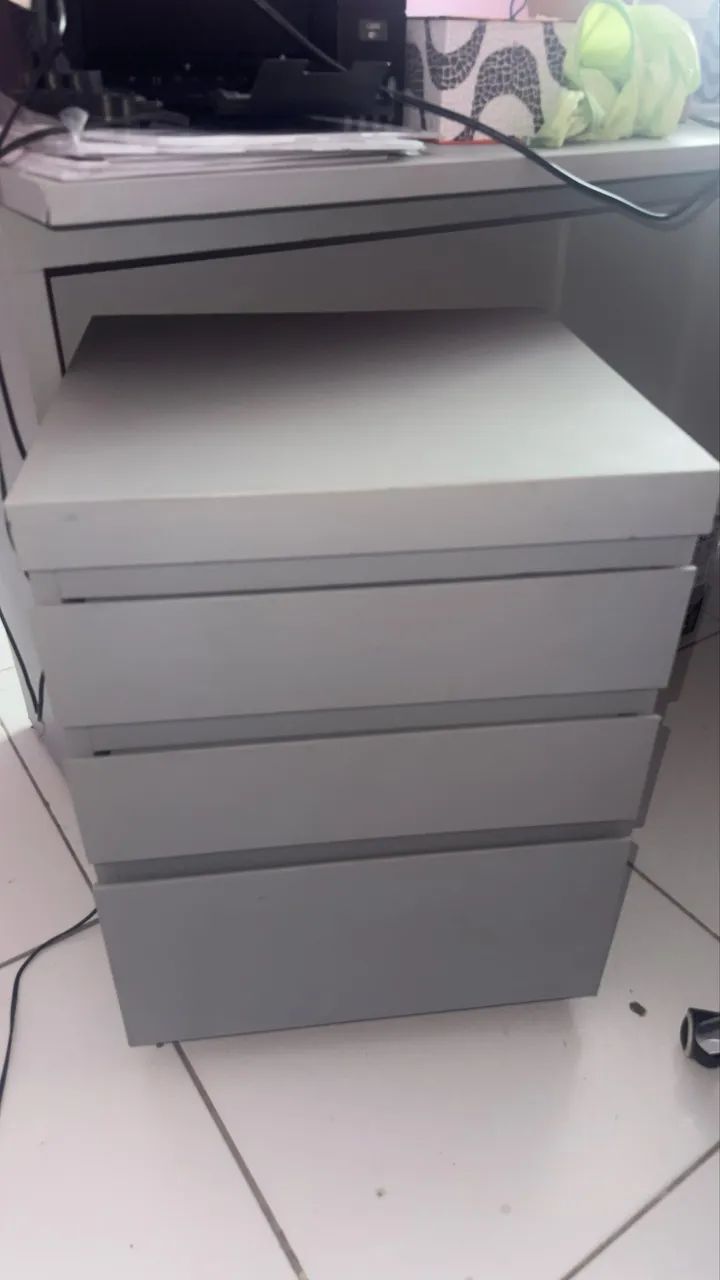 Gaveteiro cinza office