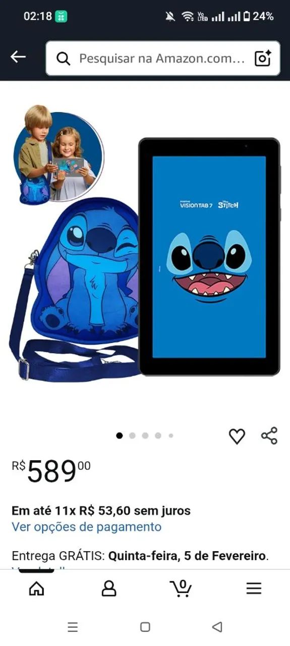 Vendo tablet do Stich 