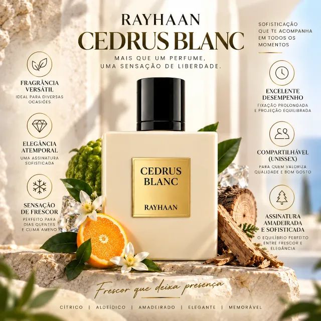 Perfume Rayhaan Cedrus Blanc 100ml Lacrado - Foto 3