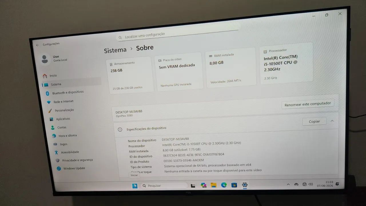 Mini PC Dell - Aceito cartão 