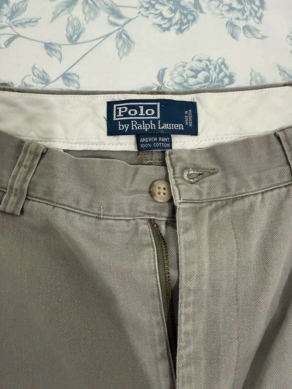 Calça Polo Rauph Laurent estilo alfaiataria cinza