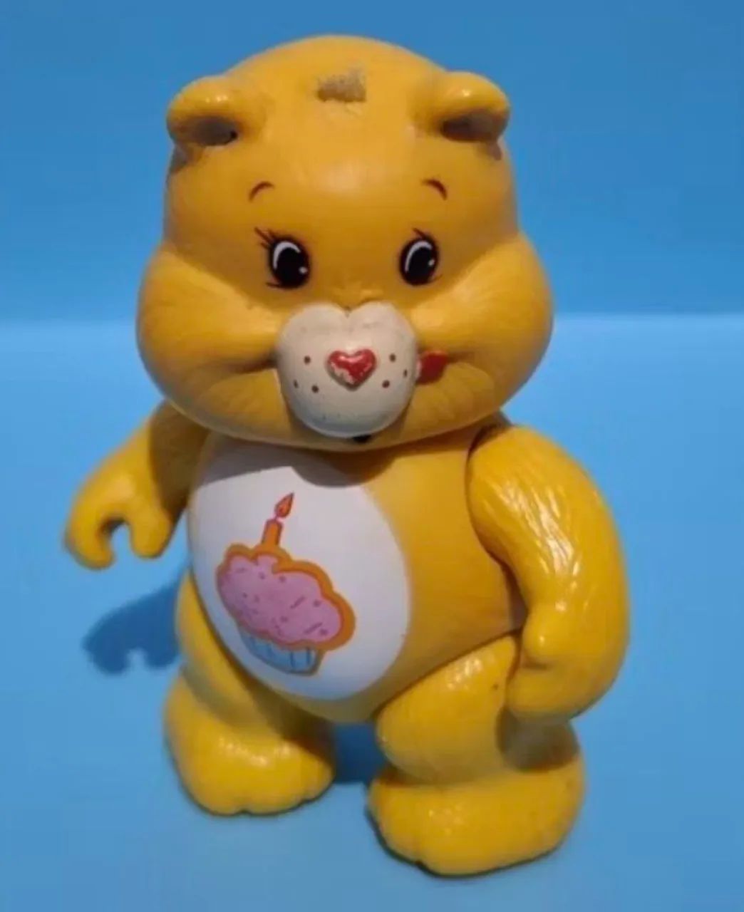 Ursinhos Carinhosos Ursinho Amarelo Cupcake  Miniatura Vintage Original Estrela