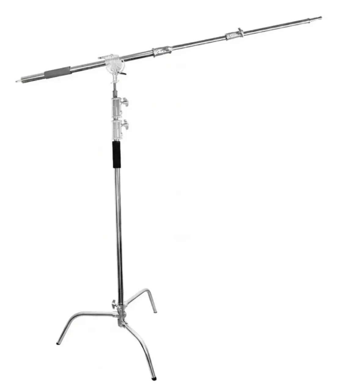 TRIPÉ PROFISSIONAL GIRAFA AÇO INOX GREIKA -3MTS