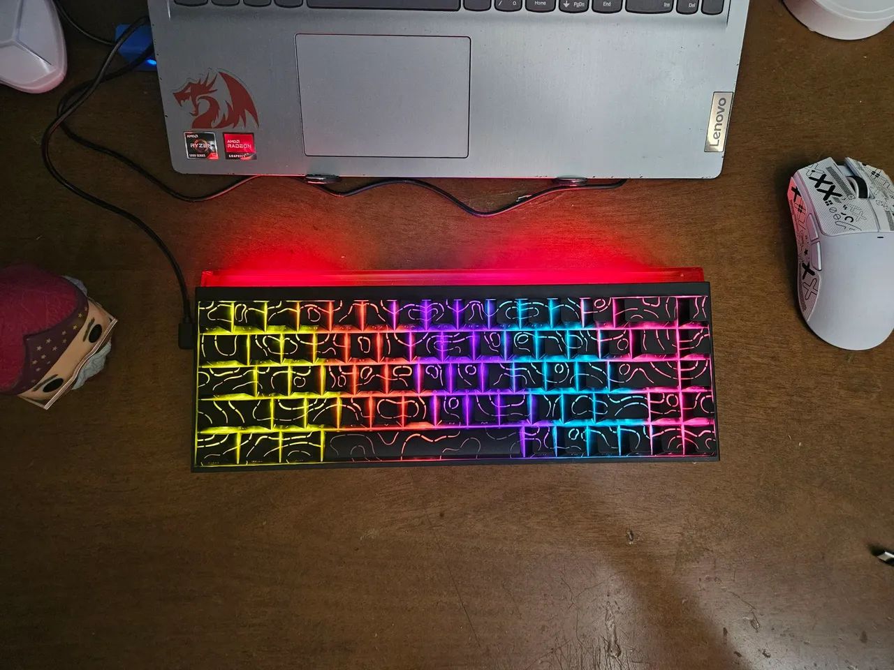 TECLADO MECÂNICO GAMER AJAZZ NK68 RGB - Foto 2