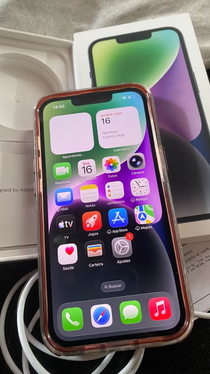 Iphone14 128gb com nota fiscal completo venda ou troca - Foto 5
