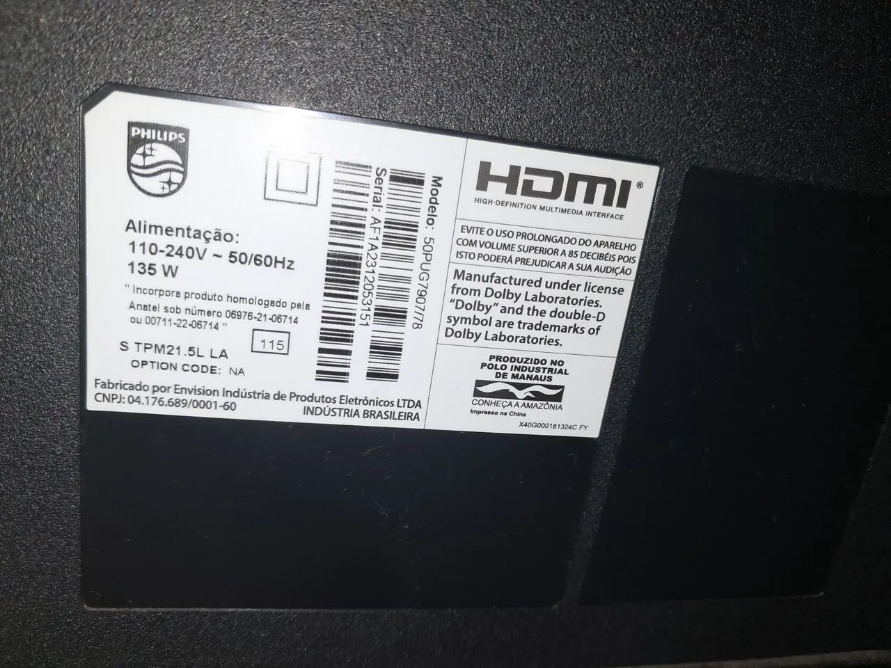 Televisão Philips 50 polegadas 4k - tela danificada - Foto 2