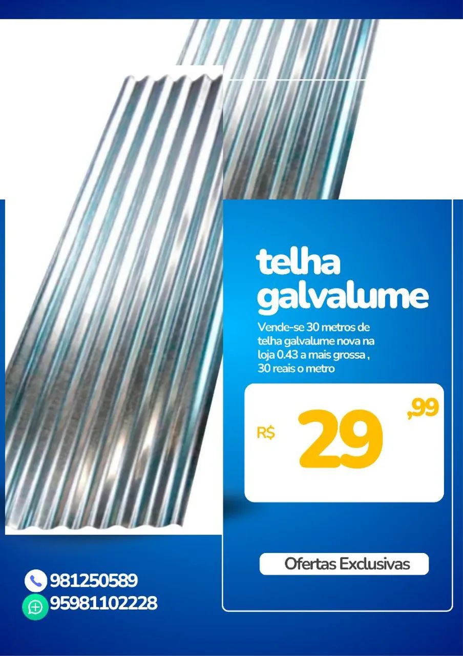 Vendo telhas vagalumes 