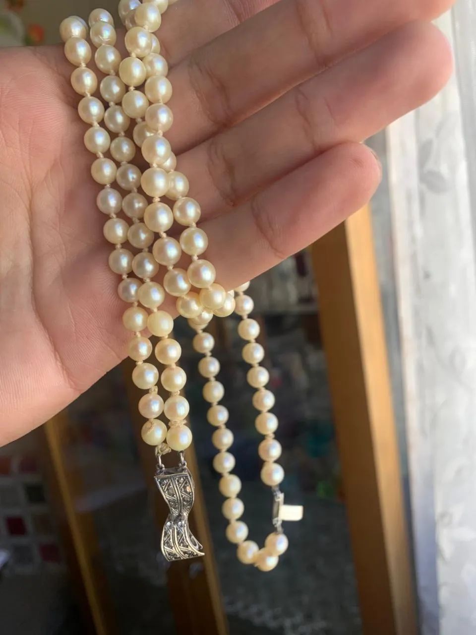 Colar de pérolas legítimo 