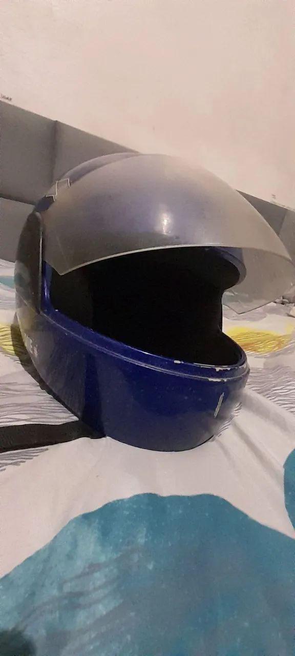 Capacete ONE Azul Tamanho G - Com Viseira e Inmetro - Foto 4
