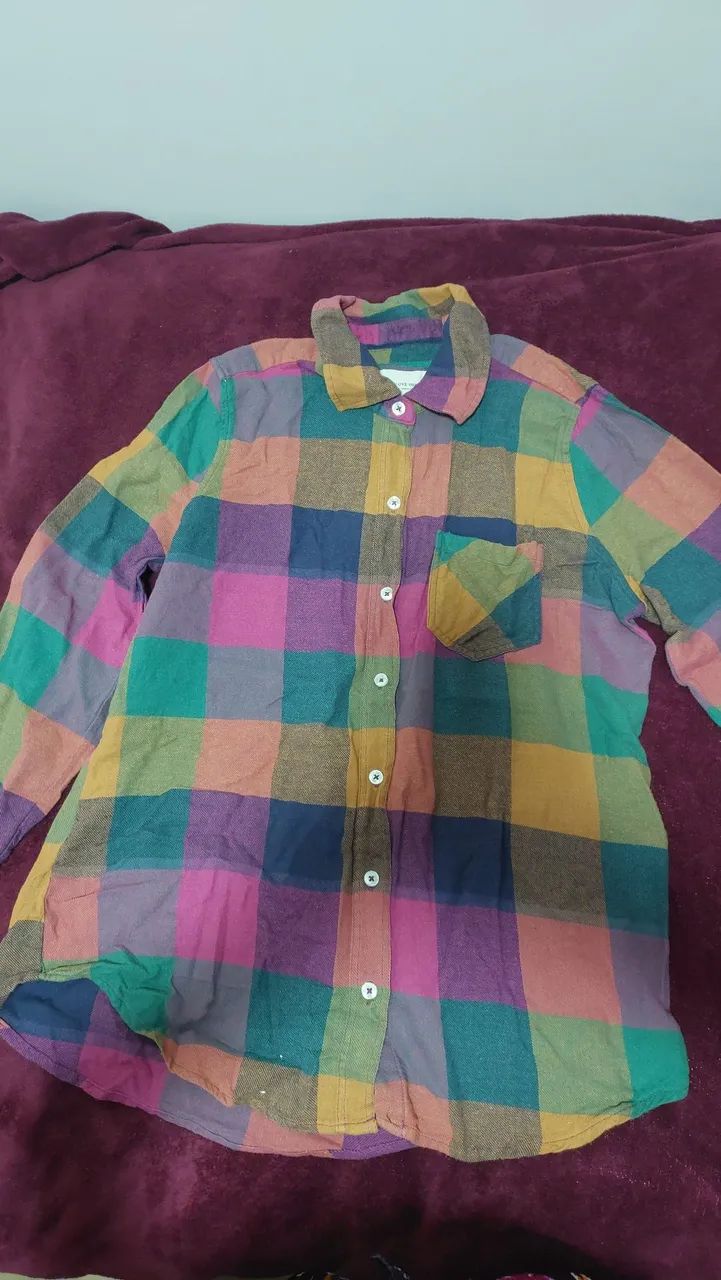 Blusa xadrez internacional I love h81 - Foto 3