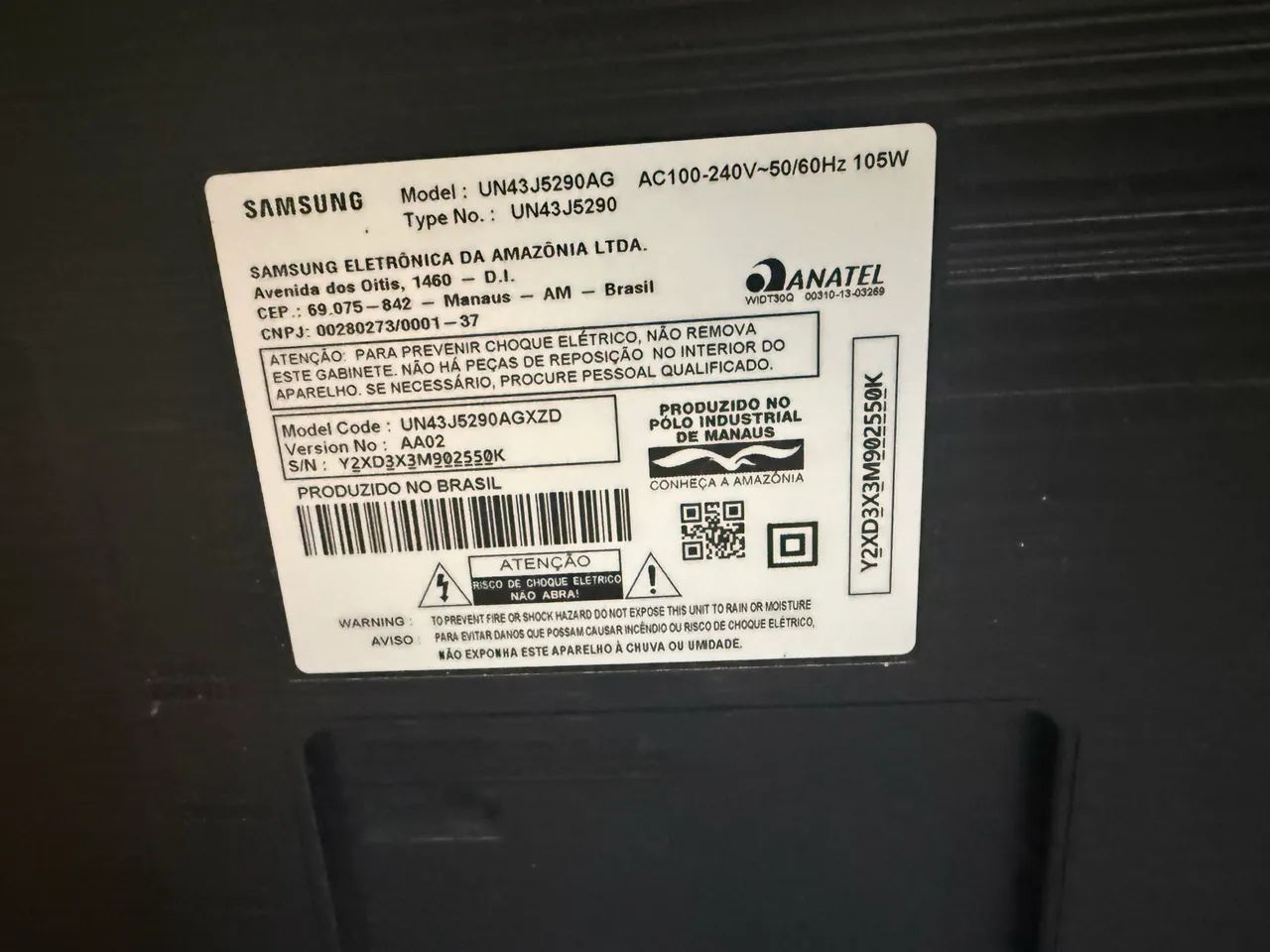 Televisão smart Samsung 43polegadas