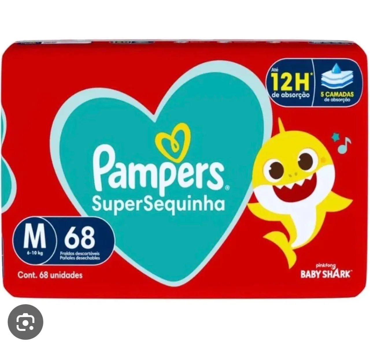 Fralda Pampers SuperSequinha M 68 und