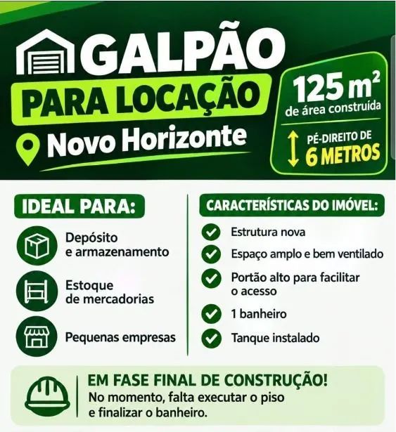 Galpão para alugar 
