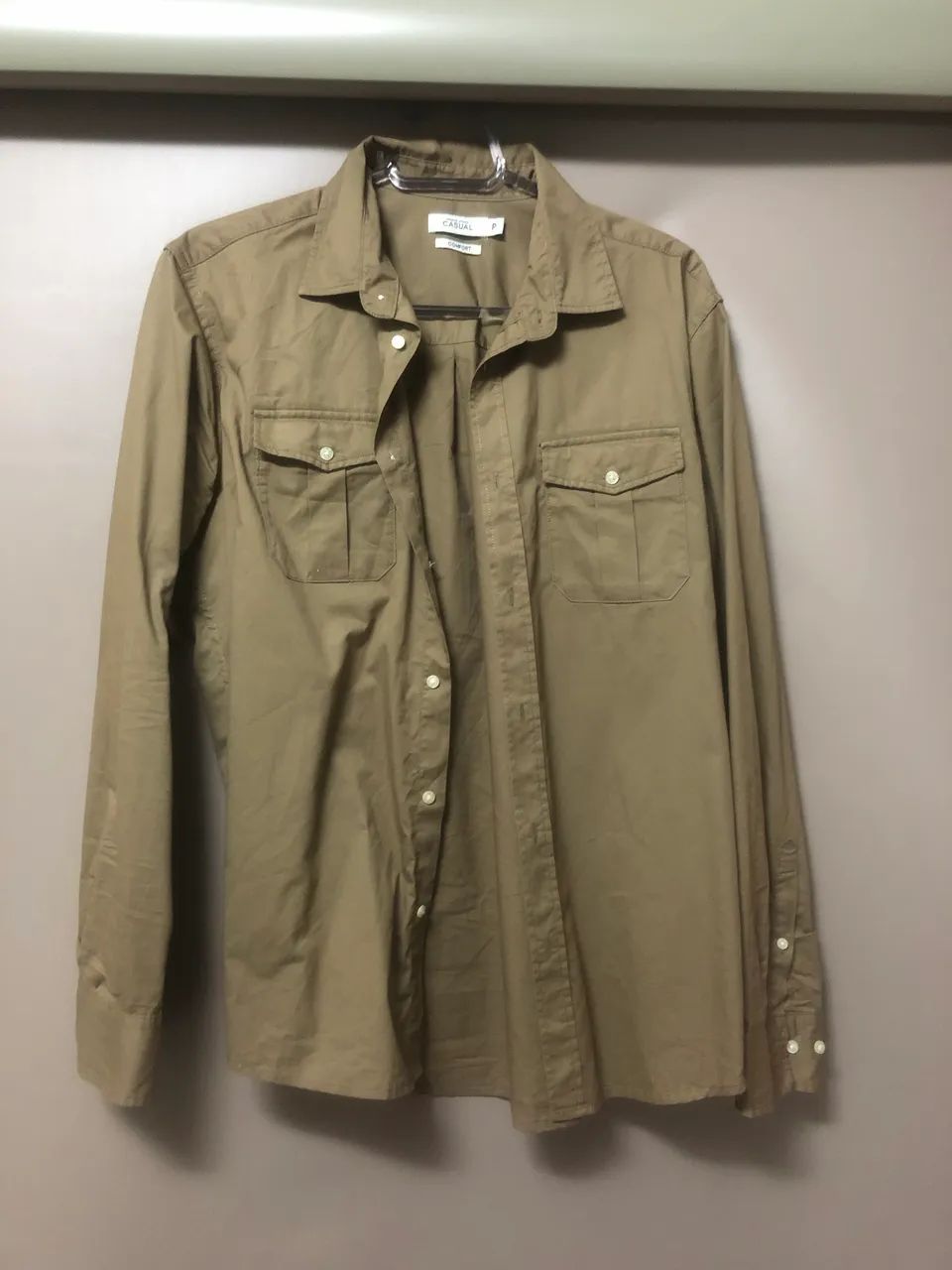 Camisa Social C&A manga longa 