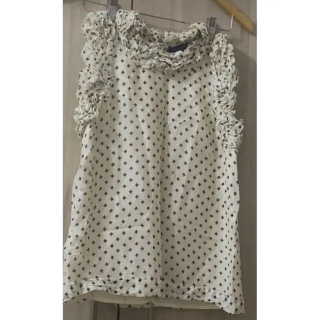 Blusa Feminina Sem Manga Estampada com Babados - Importado. - Foto 2