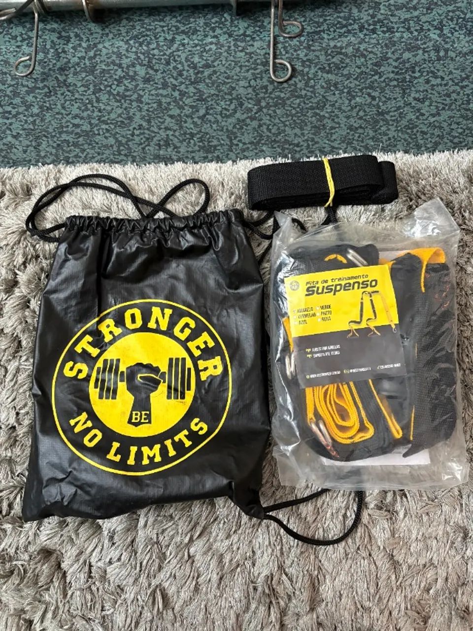 Kit com Barra de 1,20cm | 40cm | Anilhas e TRX Grátis - Foto 4