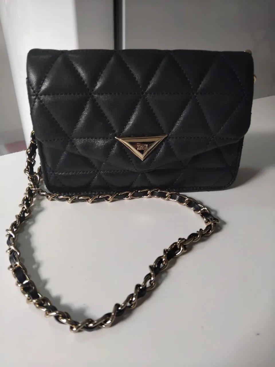 Bolsa 944 pequena Schutz couro preta - Foto 2