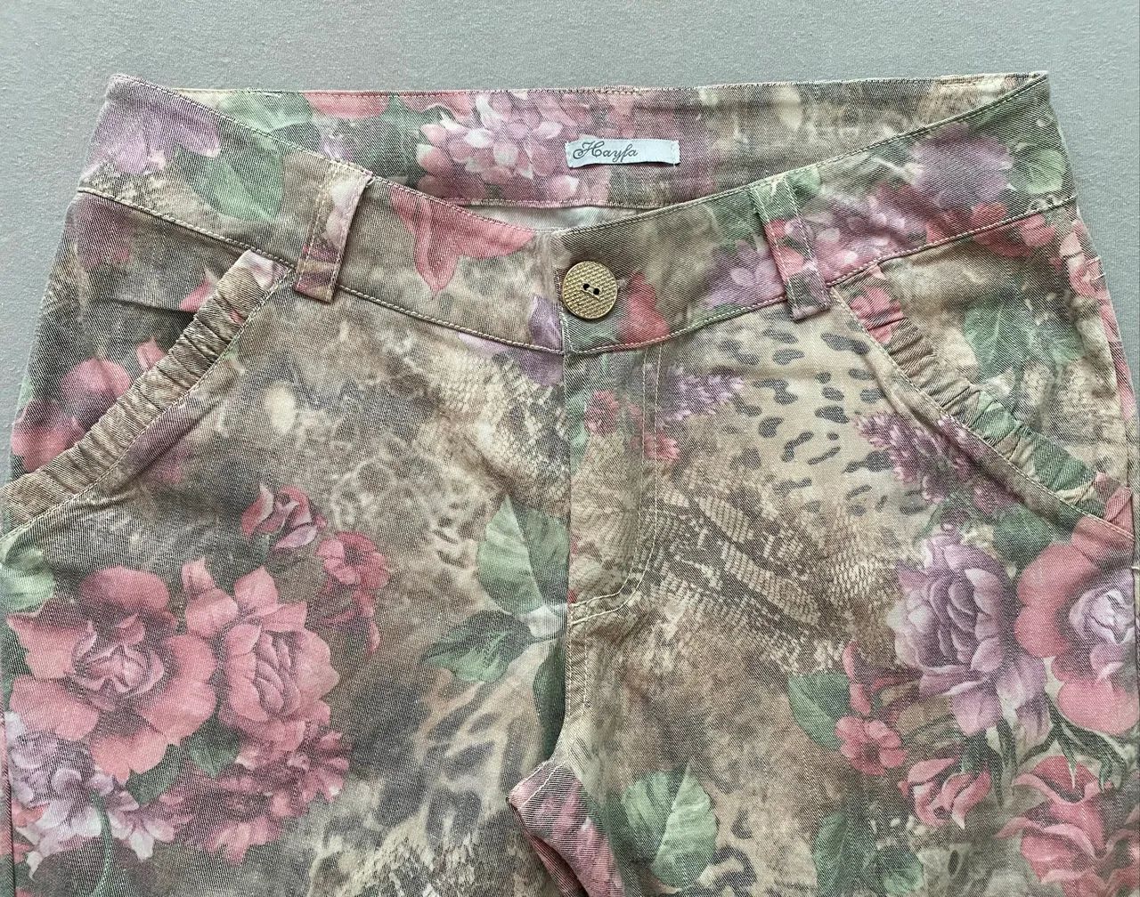 Calça Flare Hayfa Floral - M - Foto 4