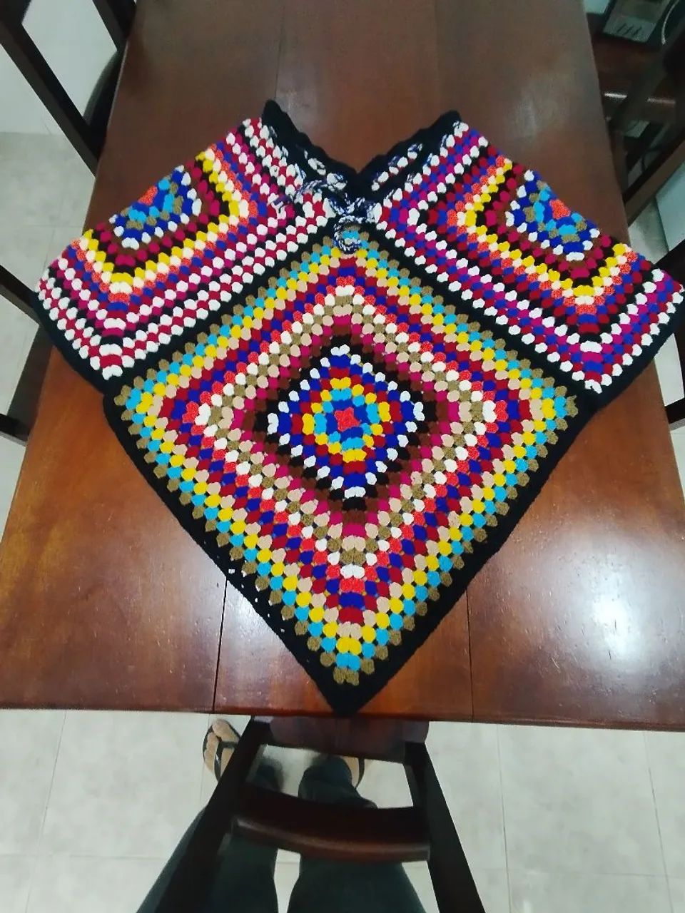 Poncho de crochê  - Foto 2