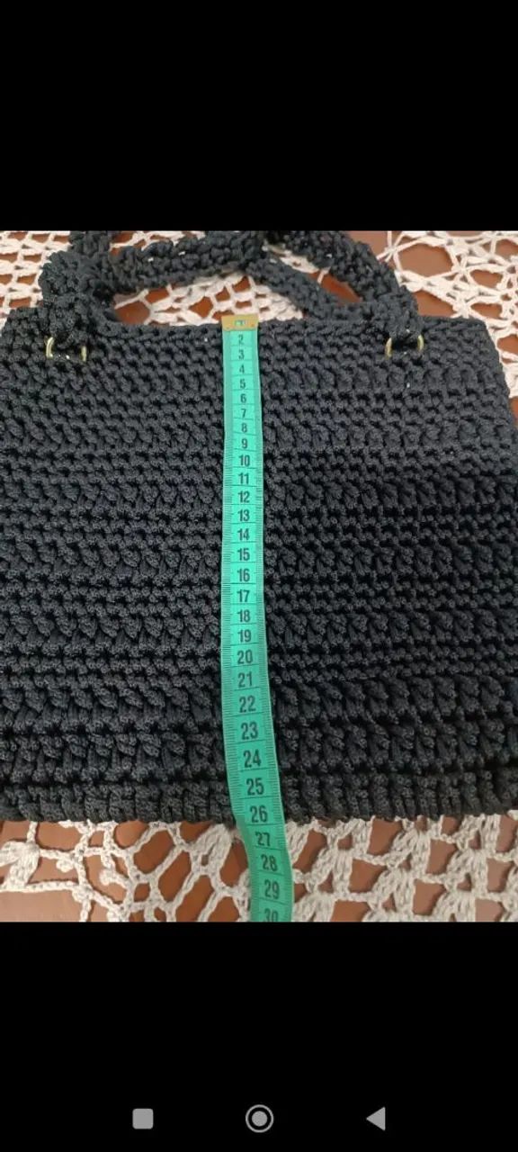 Bolsa sacola de crochê  - Foto 4