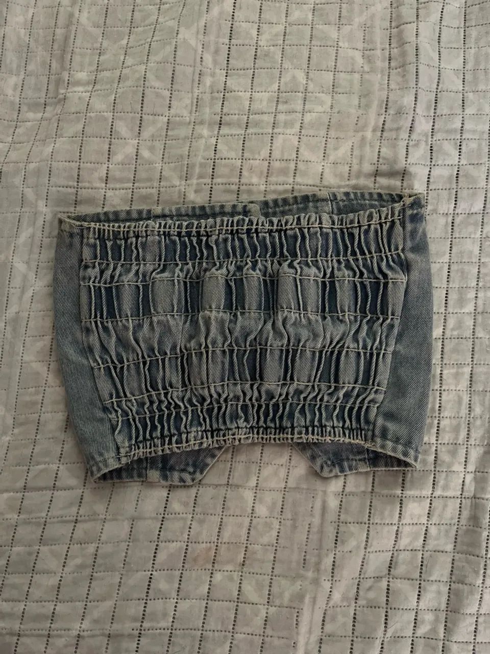 ? Corset / Top Cai-Cai em Jeans - Estado Impecável! ? - Foto 3