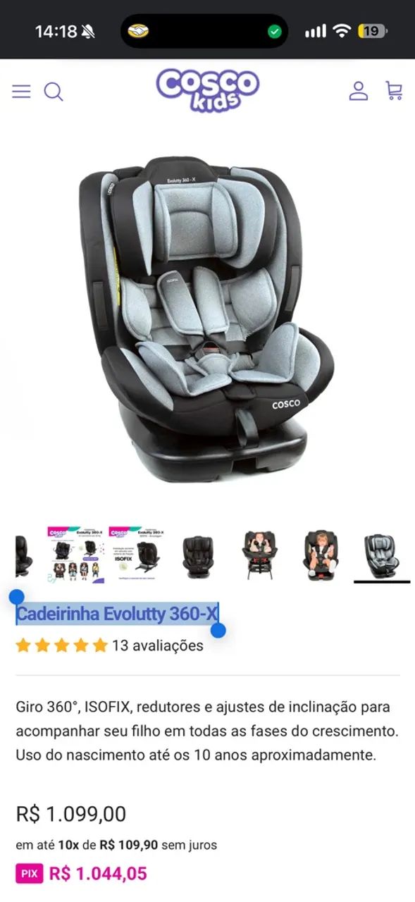 Cosco Kids, Cadeirinha Evolutty 360 X - Foto 2