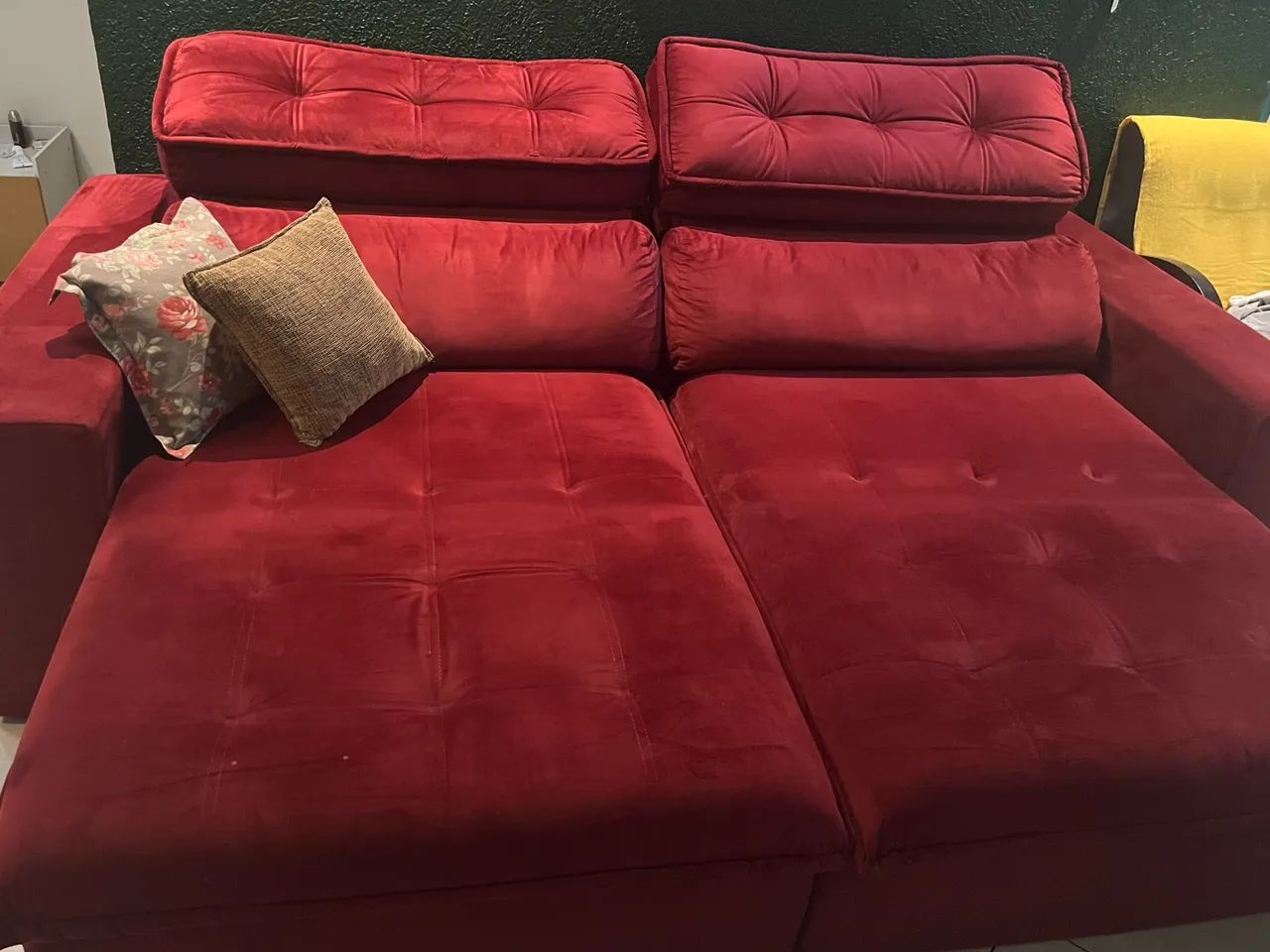 Sofá cama vinho 4 lugares  - Foto 4