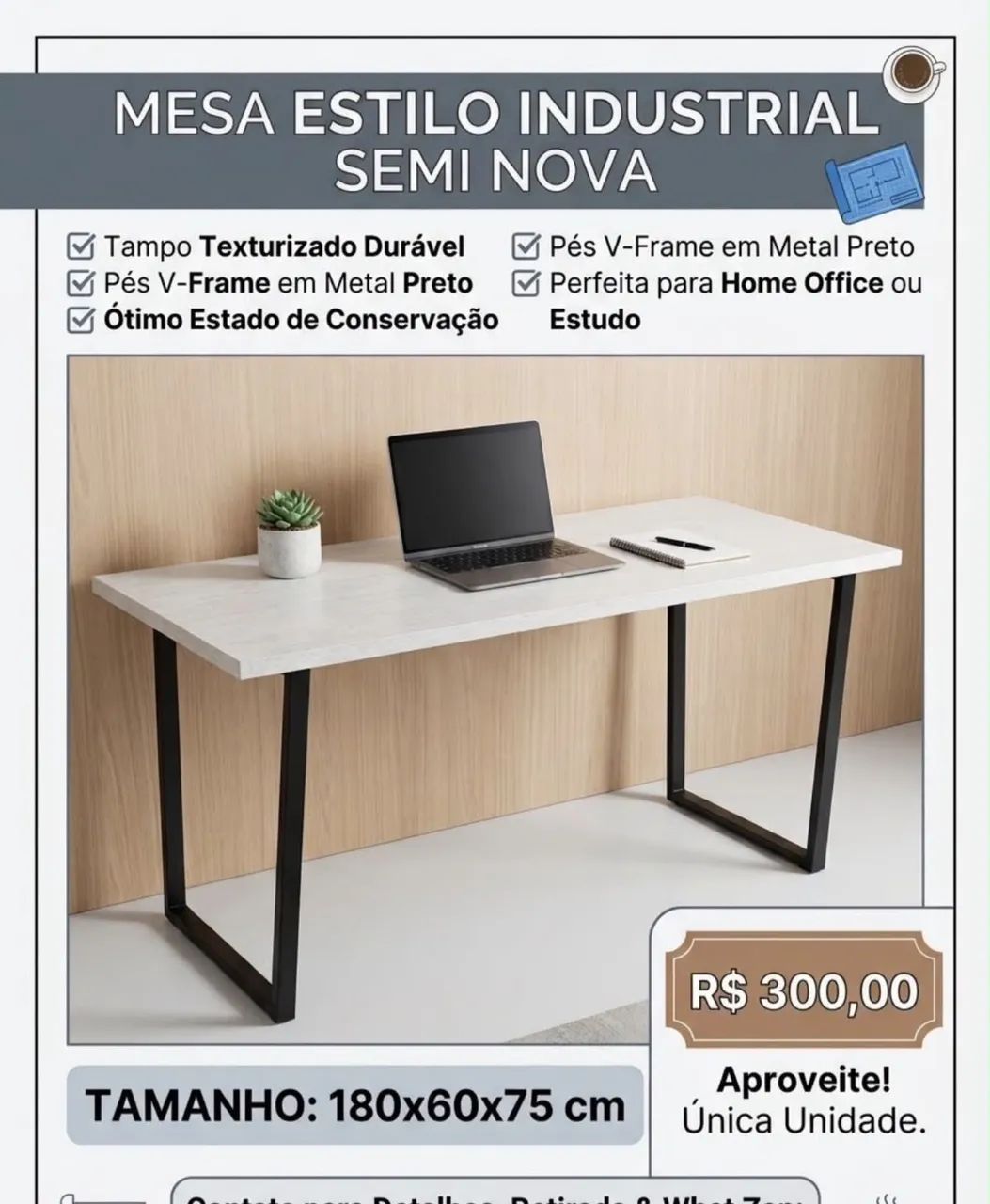Mesa e cadeira escritório 