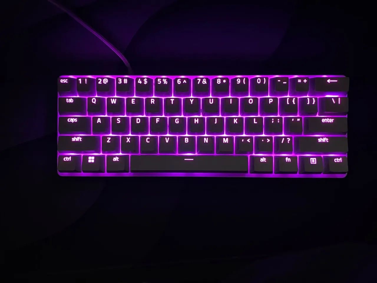 razer huntsman mini white red switch 60% - Foto 5