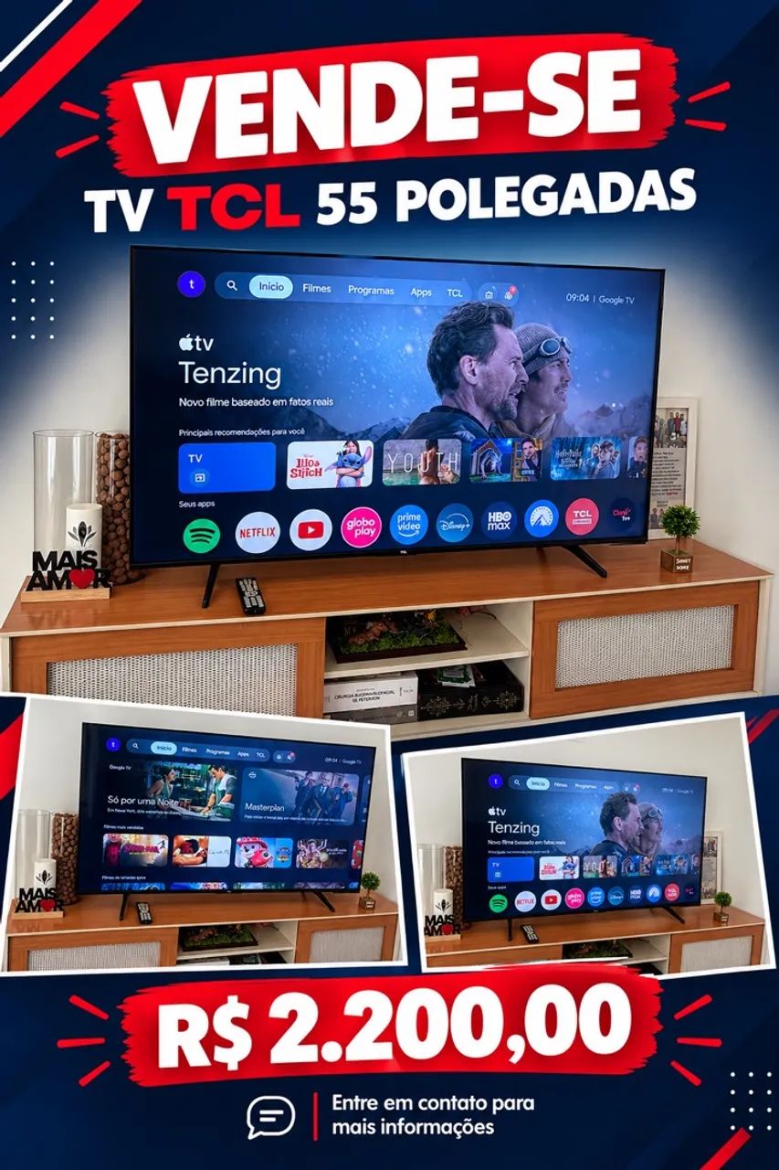 Tv 55 polegadas tcl 