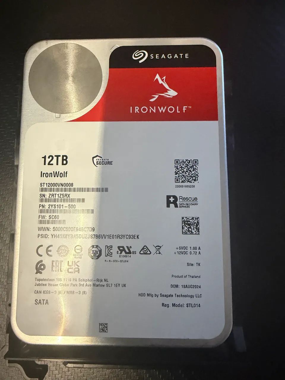 HD Ironwolf 12TB para NAS