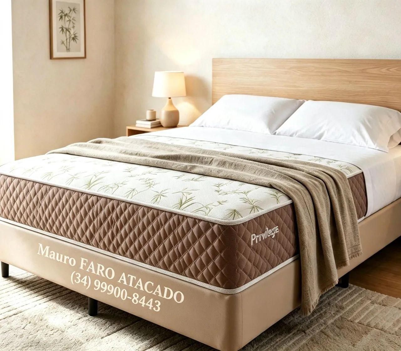 Cama Casal completa Colchão Molas Ensacadas - Foto 2