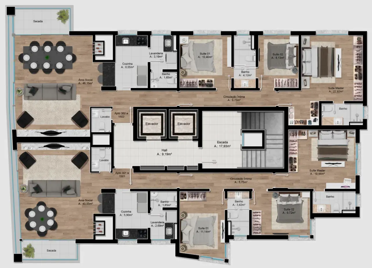 PLANTA 124m²