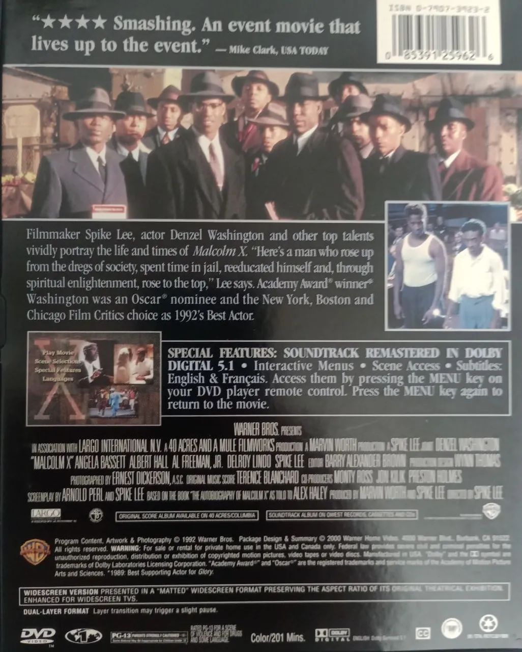 Dvd Filme Malcolm X Com Denzel Washington Original Importado - Foto 3