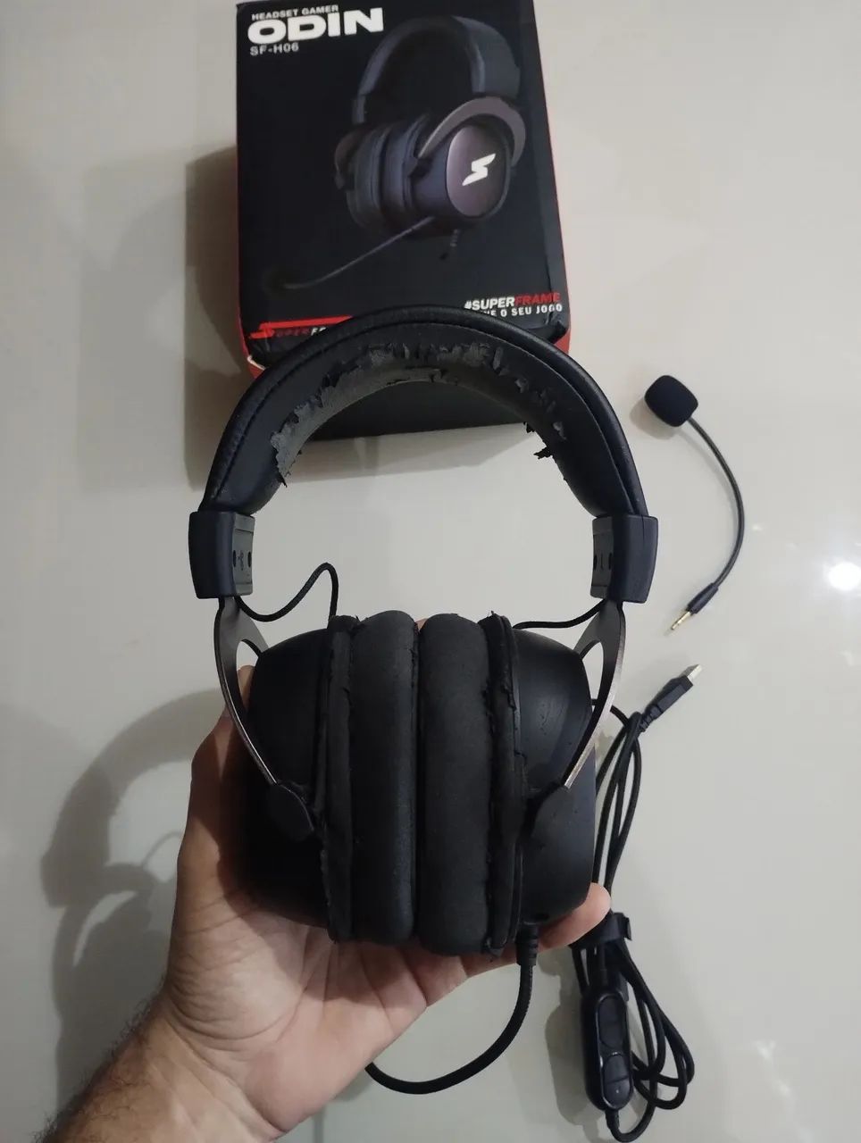 Headset SuperFrame Odin Surround 7.1 (com desgaste)