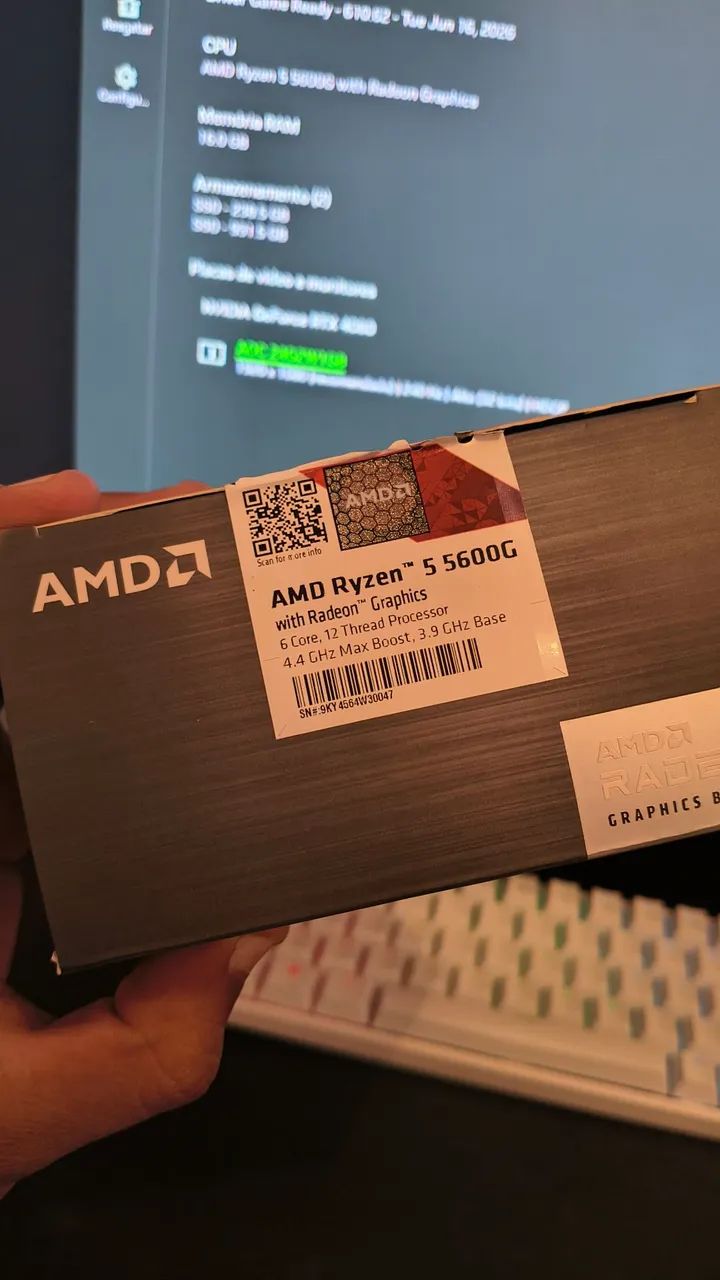 PROCESSADOR RYZEN 5600G + COOLER BOX - Foto 2