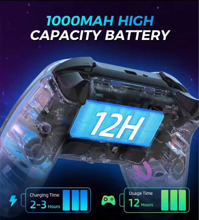 Controle IINE Bastet Hall Effect Anti Drift, Bluetooth, PS4, Switch, PC, Android, iOS,  - Foto 3