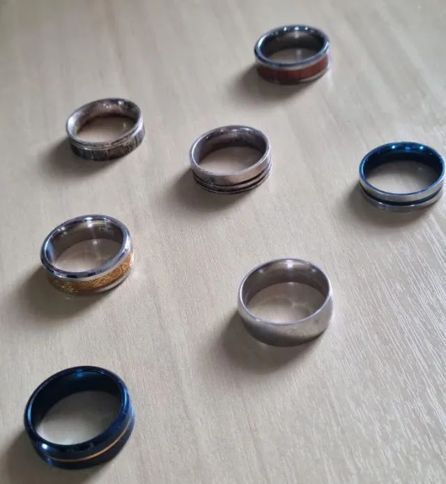 Kit 7 Aneis Masculino Aro 25 - Foto 2