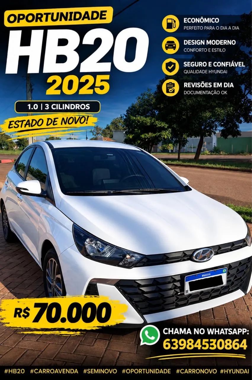Hyundai HB20 Limited Plus1.0 Flex 12V Mec. 2025 - Foto 4