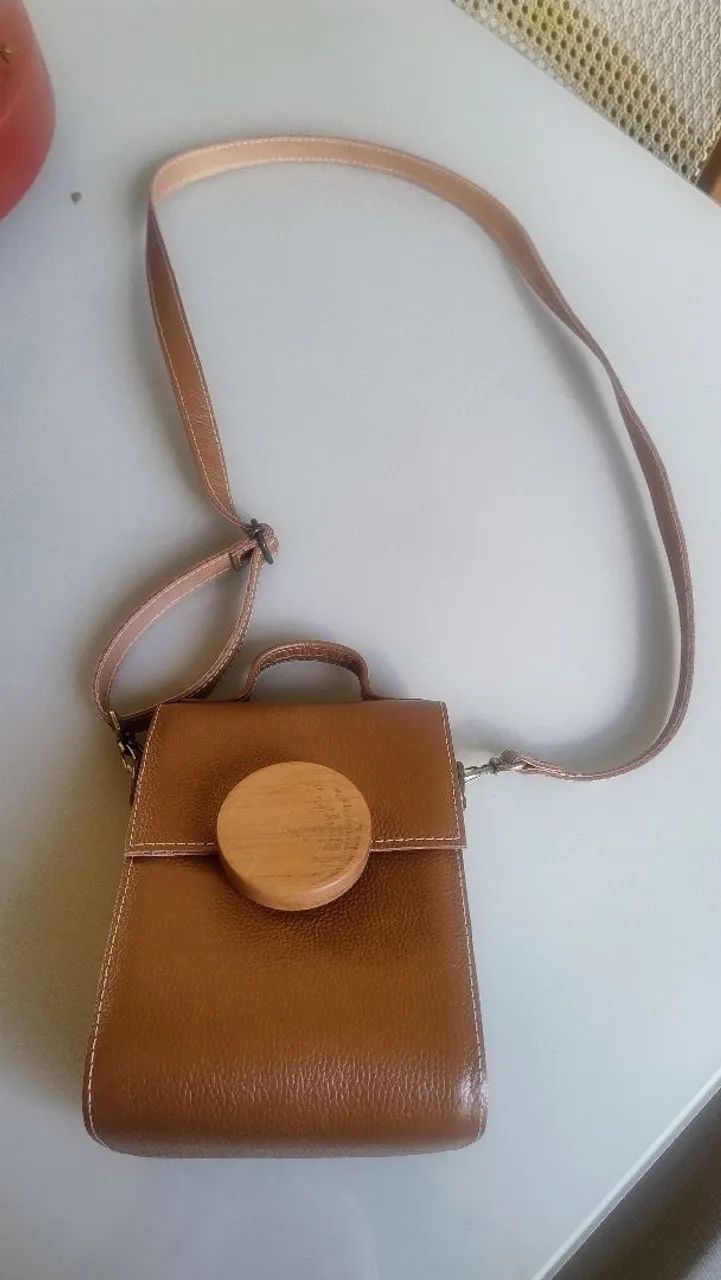 Bolsa Olívia em Couro e Madeira da Estúdio Matulão - Foto 5