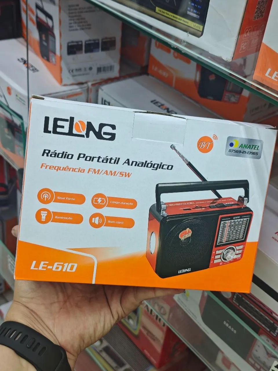 Rádio Portátil Analógico c/ Lanterna