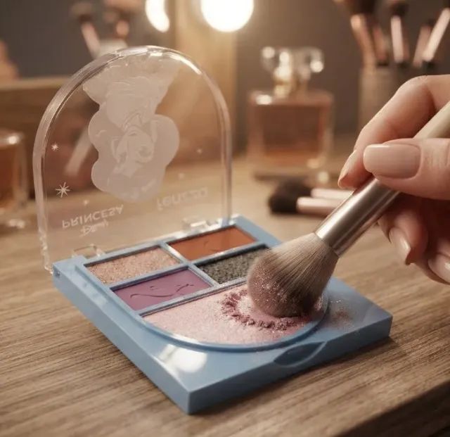 Paleta Sombras e Iluminador Princesas Disney Fenzza Jasmine - Foto 2