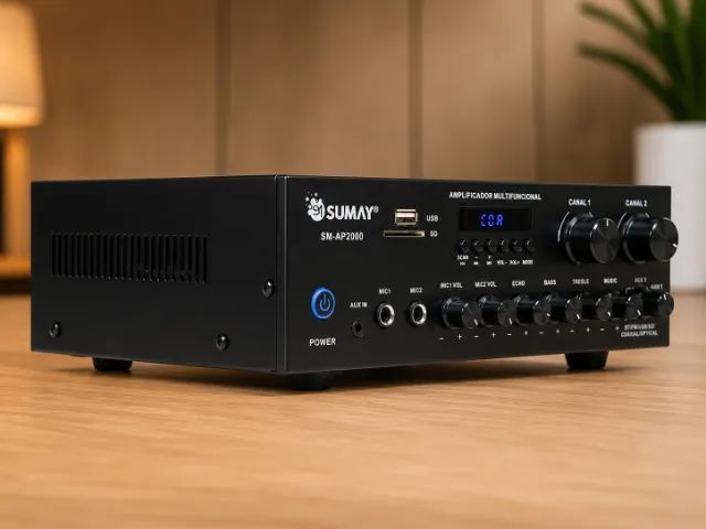Amplificador Stereo Sumay SM-AP2000 2 Canais 100W - Foto 5
