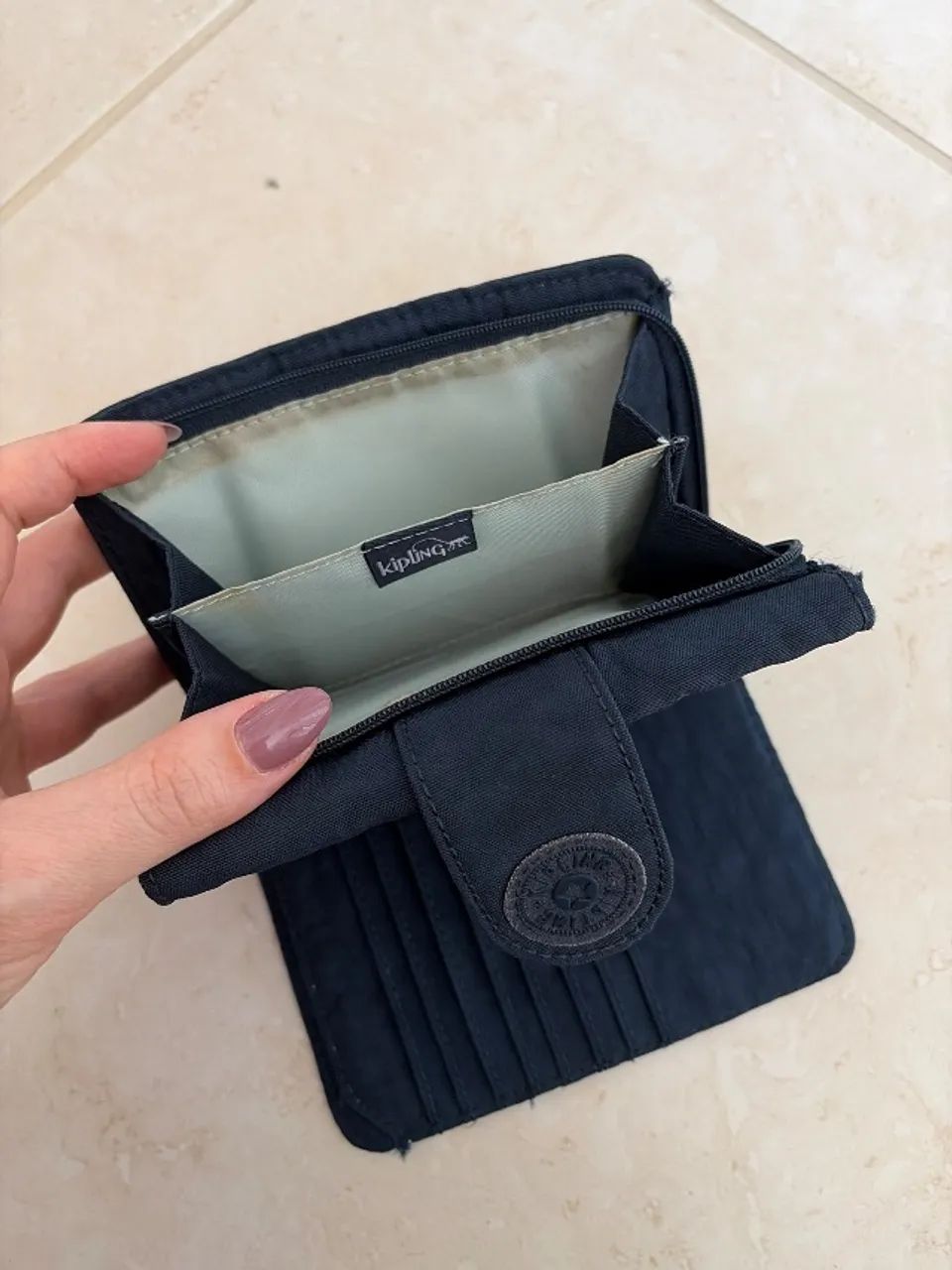 Carteira Kipling Azul - Foto 4