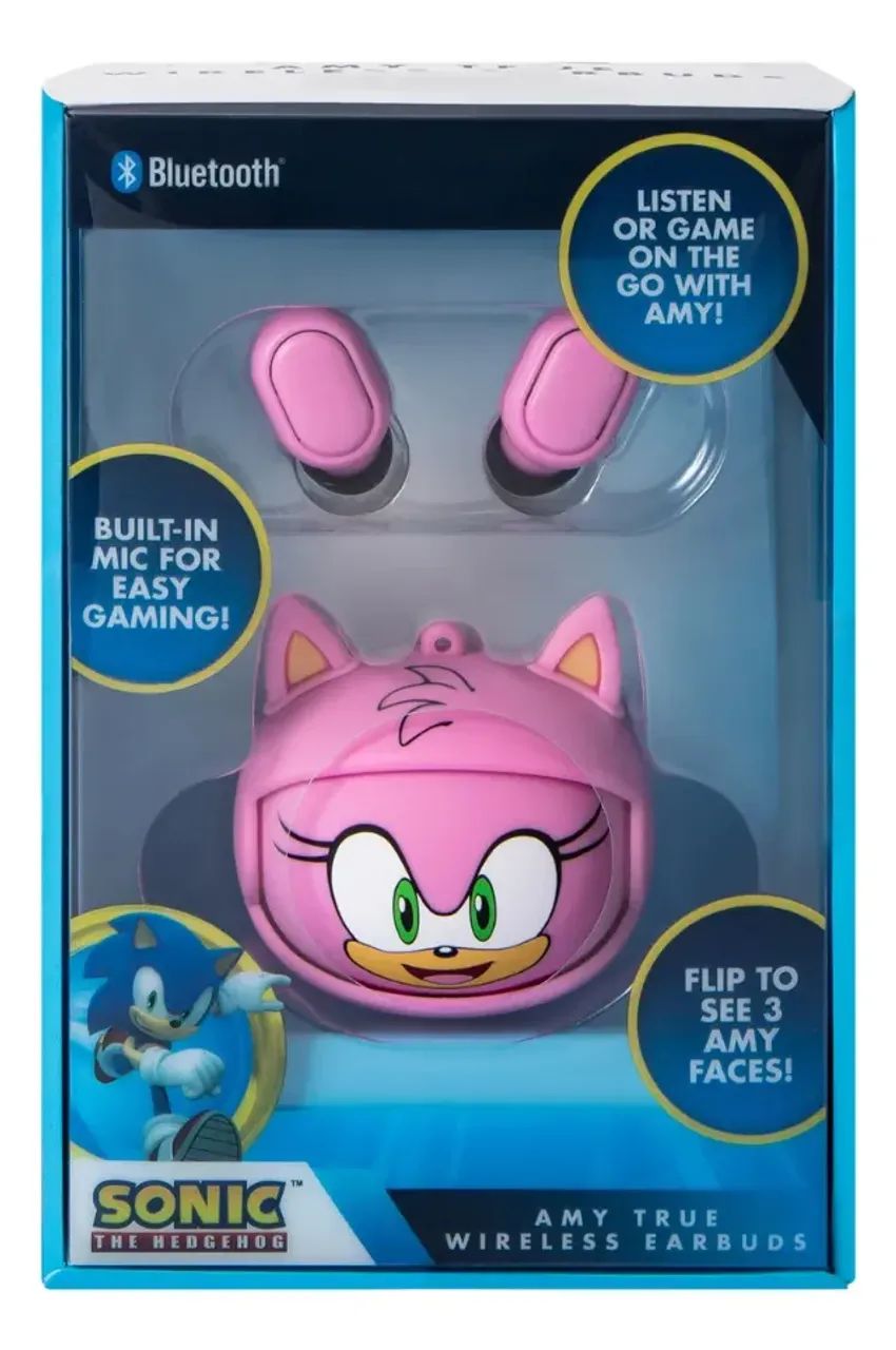 Amy Sonic The Hedgehog Earbuds Bluetooth Sega - Foto 2
