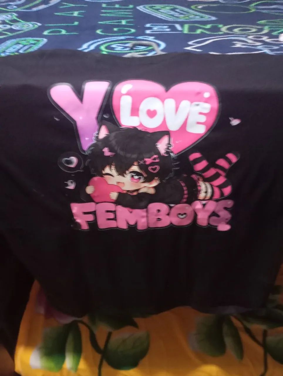 Camisa de algodão preta personalizada e chamativa do Astolfo  - Foto 2