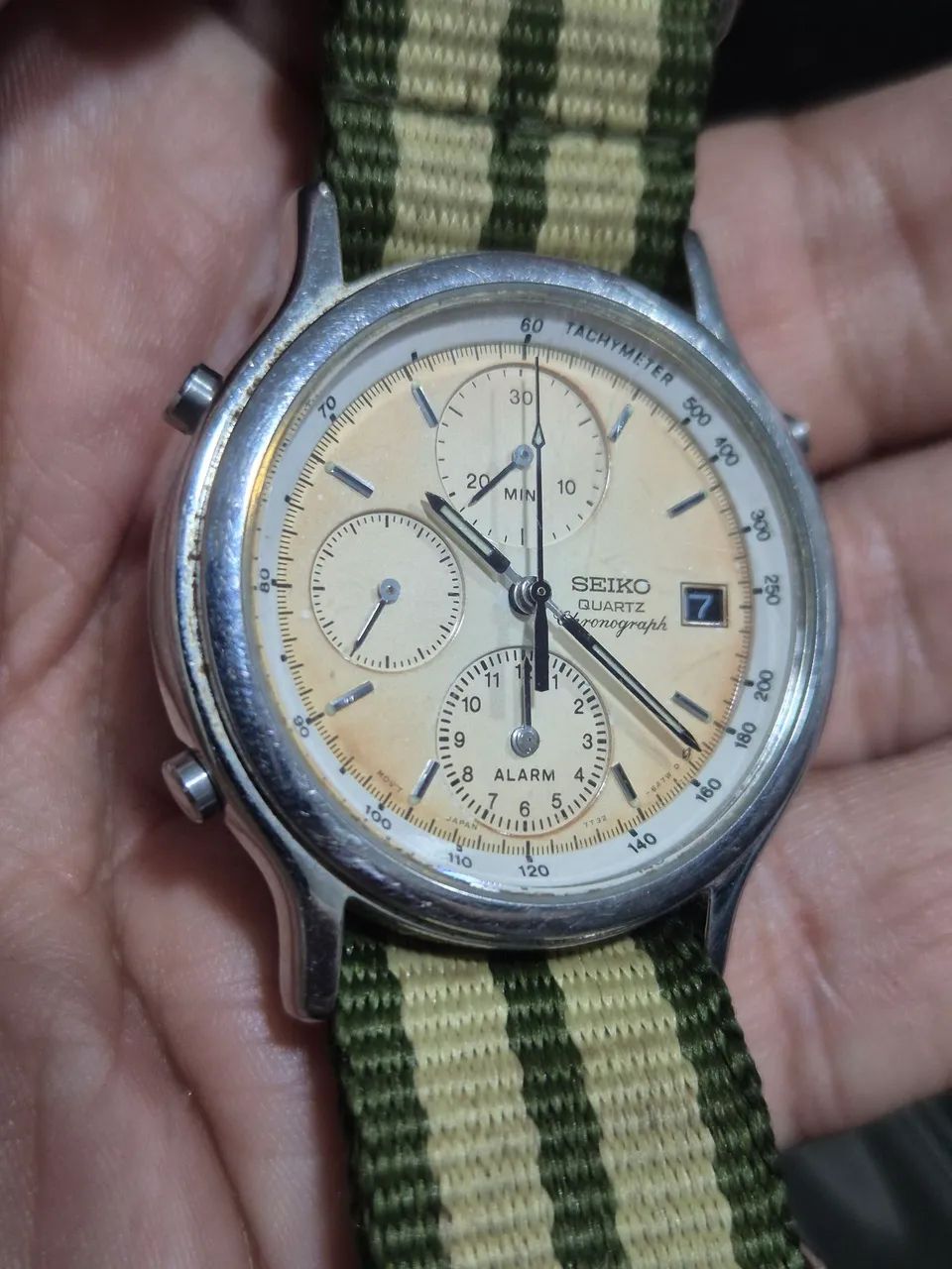 Relógio SEIKO CRONÓGRAFO 7T32 À QUARTZ   -   FUNCIONANDO