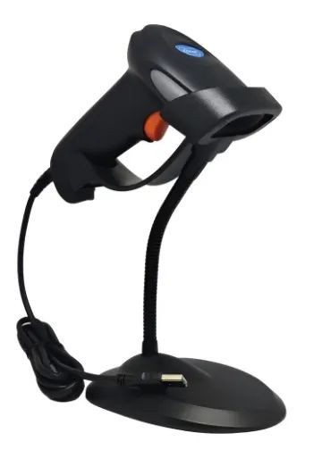 Leitor De Código De Barras Com Suporte Knup Usb 1d Preto - Foto 4